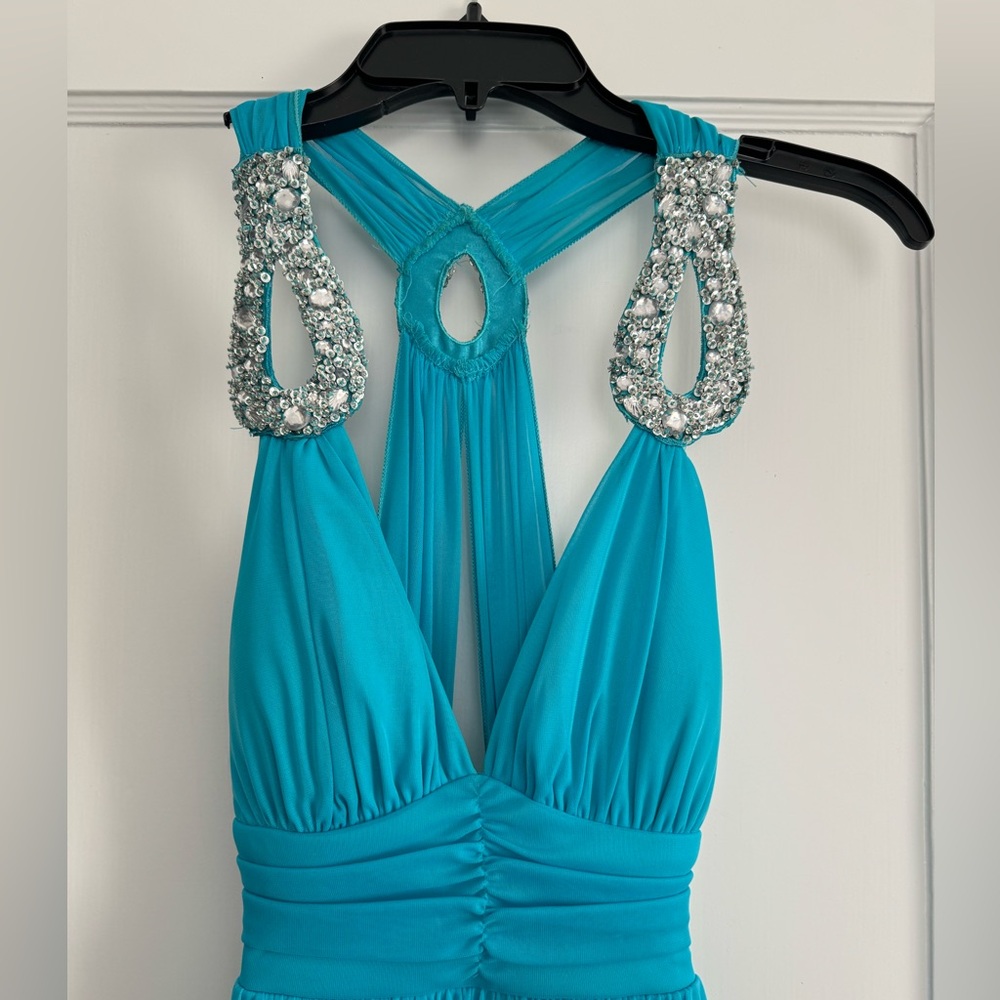 Josh & Jazz Aqua Prom Dress. No tag for size but guessing women’s 6-8 - Picture 5 of 10